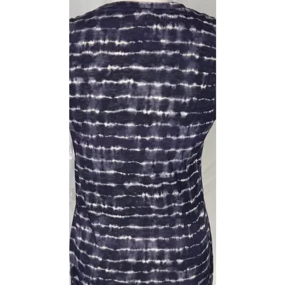 Athleta Small Gray Black Stripe Tie Dye Sleeveless Top Modal Polyester - Picture 6 of 7